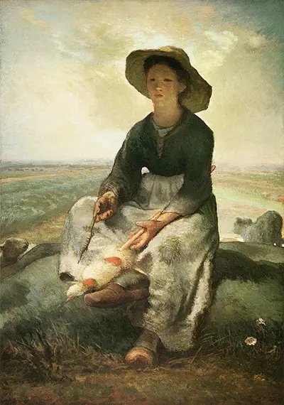 The Young Shepherdess Jean-Francois Millet